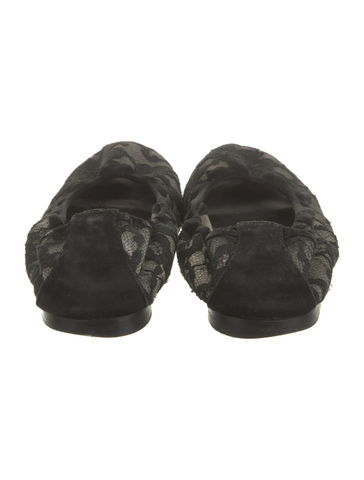 Manolo Blahnik Lace Patterned Ballet Flats