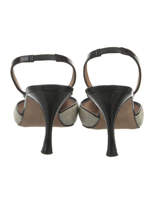 Manolo Blahnik Leather Slingback Pumps