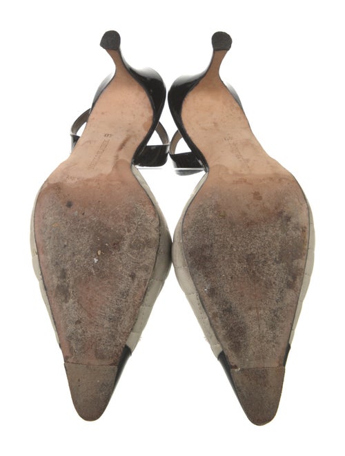 Manolo Blahnik Leather Slingback Pumps