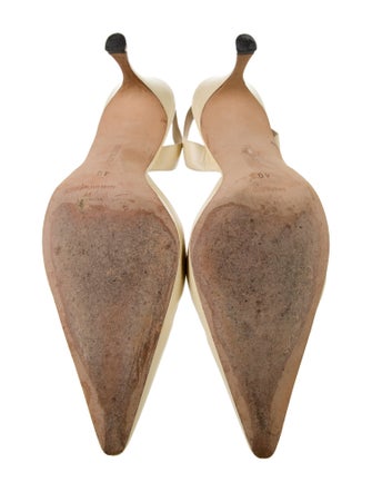 Manolo Blahnik Leather Slingback Pumps