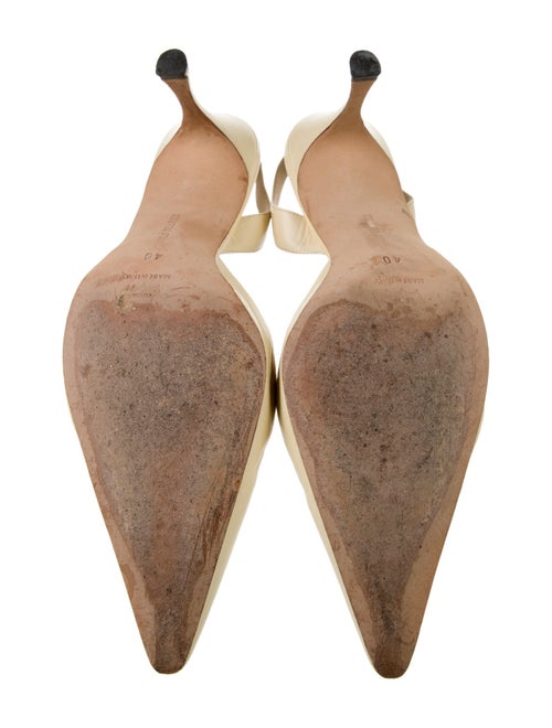 Manolo Blahnik Leather Slingback Pumps