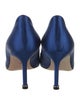 Manolo Blahnik Satin Crystal Embellishments Pumps