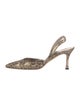 Manolo Blahnik Animal Print Slingback Pumps