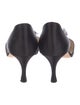 Manolo Blahnik Satin Crystal Embellishments D'Orsay Pumps