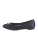 Manolo Blahnik Suede Bow Accents Ballet Flats