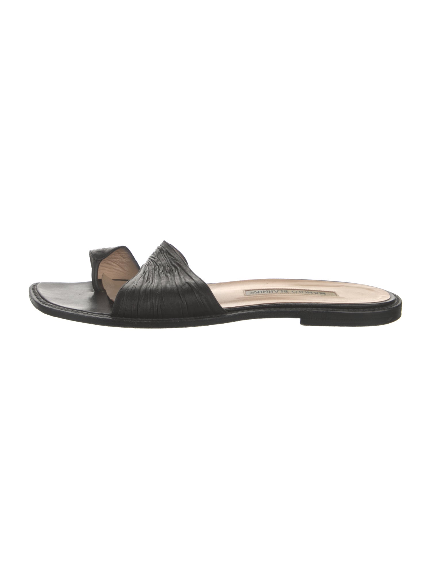 Manolo Blahnik Leather Slides