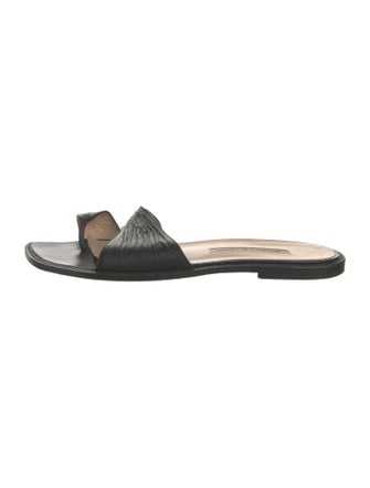 Manolo Blahnik Leather Slides