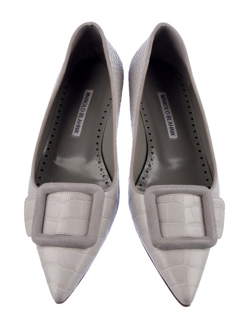 Manolo Blahnik Leather Ballet Flats