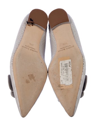 Manolo Blahnik Leather Ballet Flats