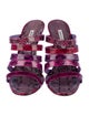 Manolo Blahnik Snakeskin Animal Print Slides