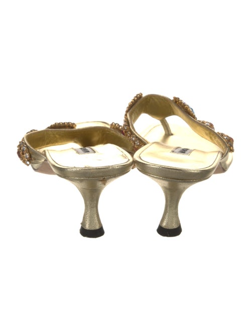 Manolo Blahnik Leather Slides