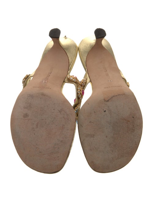 Manolo Blahnik Leather Slides