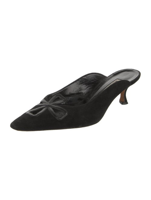 Manolo Blahnik Suede Mules
