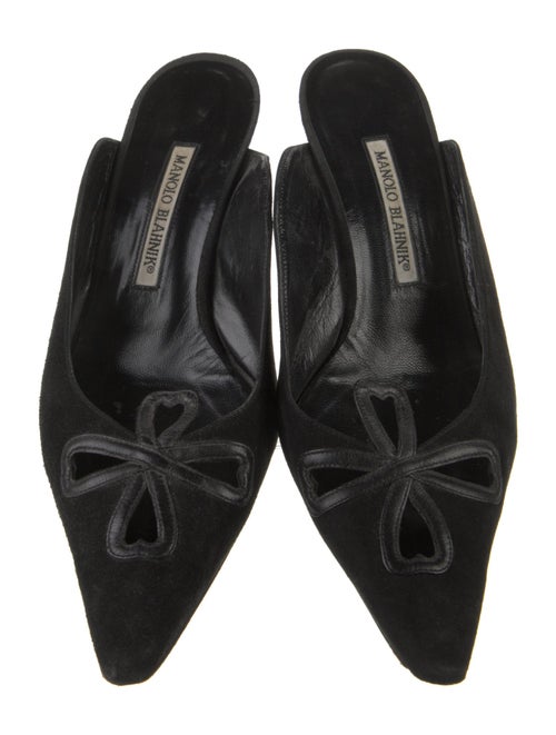Manolo Blahnik Suede Mules