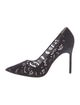 Manolo Blahnik Lace Crystal Embellishments Pumps