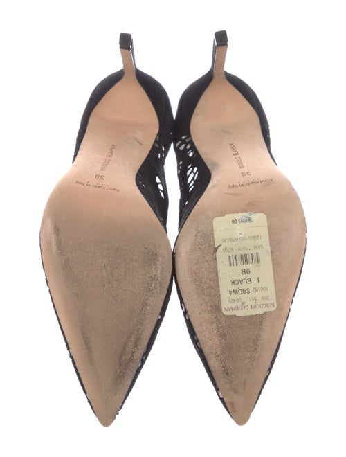 Manolo Blahnik Lace Crystal Embellishments Pumps