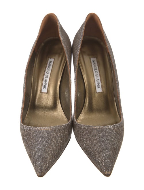 Manolo Blahnik Glitter Accents Pumps