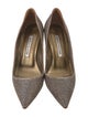 Manolo Blahnik Glitter Accents Pumps