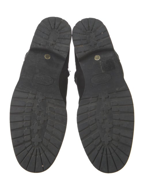 Manolo Blahnik Suede Moto Boots