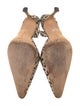 Manolo Blahnik Canvas Animal Print Slingback Pumps