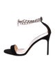 Manolo Blahnik Leather Chain-Link Accents D'Orsay Pumps