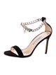 Manolo Blahnik Leather Chain-Link Accents D'Orsay Pumps