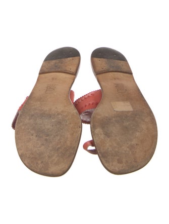 Manolo Blahnik Leather Slides