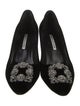 Manolo Blahnik Velvet Crystal Embellishments Pumps