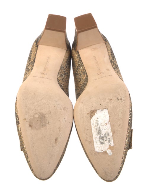 Manolo Blahnik Animal Print Crystal Embellishments Pumps