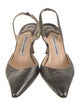 Manolo Blahnik Leather Slingback Flats