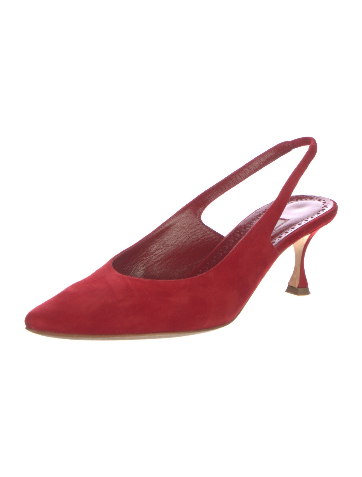 Manolo Blahnik Suede Slingback Flats