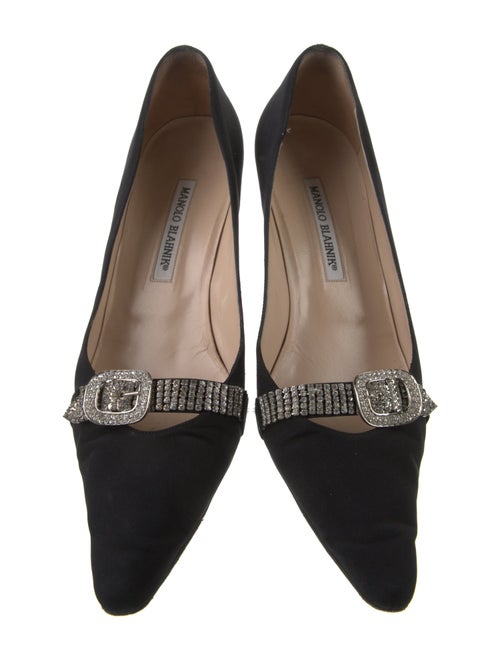 Manolo Blahnik Crystal Embellishments Pumps