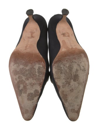 Manolo Blahnik Crystal Embellishments Pumps