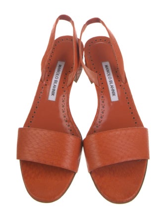 Manolo Blahnik Snakeskin Sandals