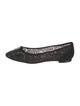 Manolo Blahnik Lace Pattern Ballet Flats