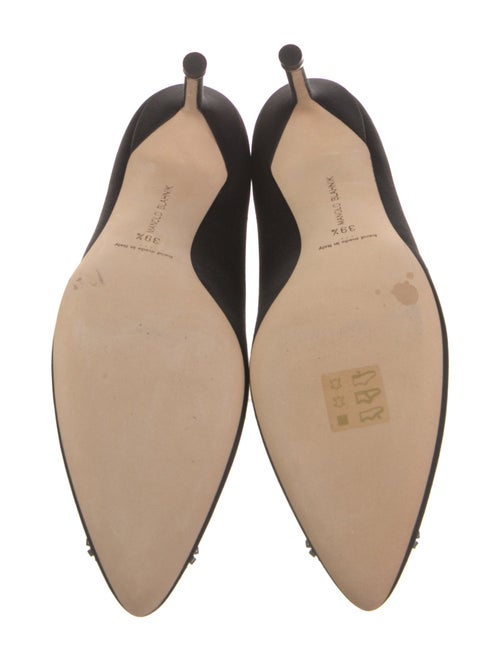 Manolo Blahnik Satin Crystal Embellishments Pumps