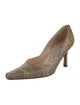 Manolo Blahnik Lizard Animal Print Pumps