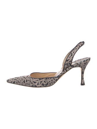 Manolo Blahnik Printed Slingback Pumps