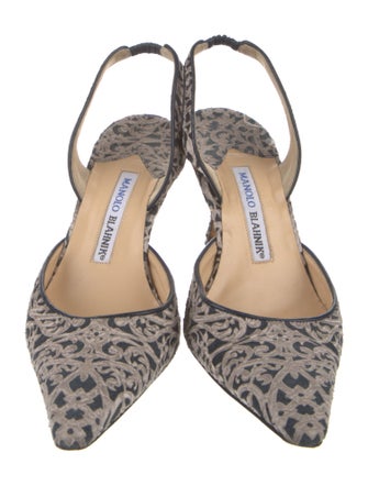 Manolo Blahnik Printed Slingback Pumps