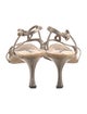 Manolo Blahnik Animal Print T-Strap Sandals