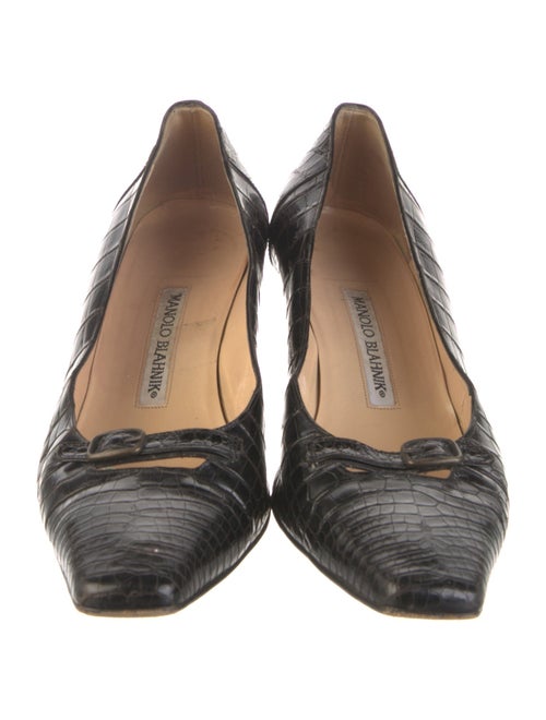 Manolo Blahnik Crocodile Pumps