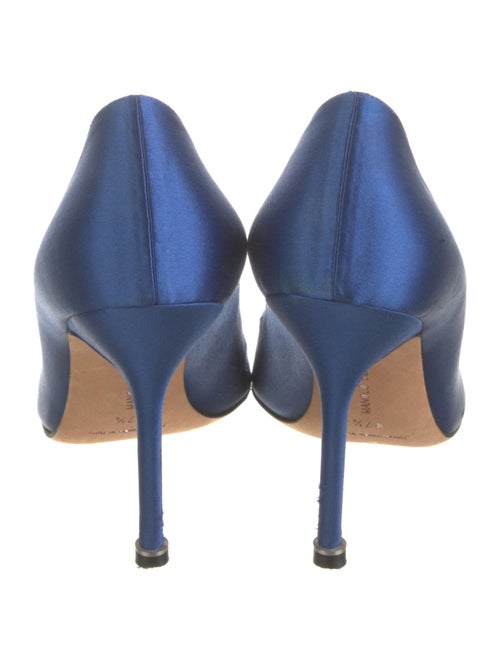 Manolo Blahnik Satin Crystal Embellishments Pumps