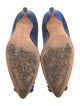 Manolo Blahnik Satin Crystal Embellishments Pumps