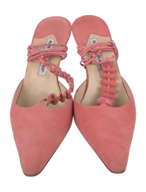 Manolo Blahnik Suede Slingback Pumps
