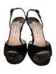 Manolo Blahnik Suede Slingback Sandals