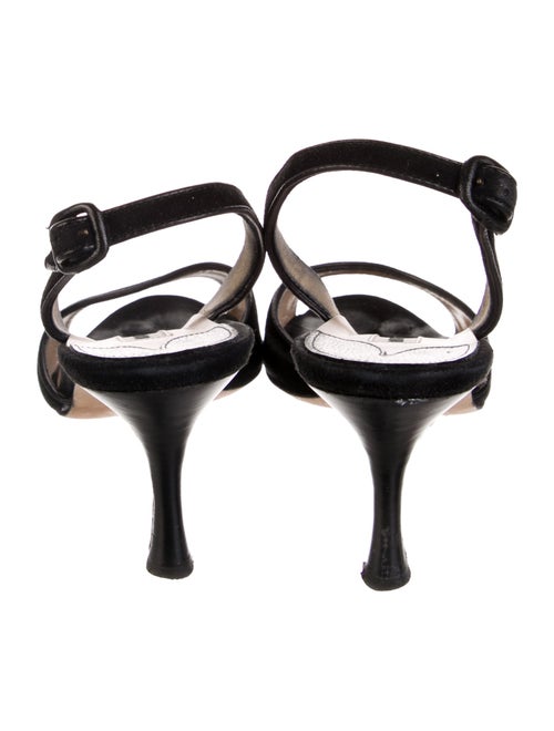 Manolo Blahnik Suede Slingback Sandals