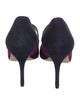 Manolo Blahnik Suede Colorblock Pattern Pumps