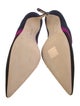 Manolo Blahnik Suede Colorblock Pattern Pumps