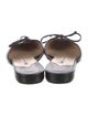 Manolo Blahnik Leather Bow Accents Mules