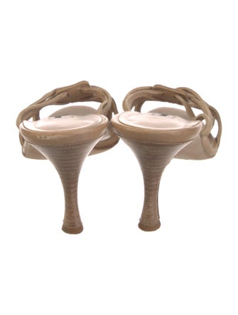 Manolo Blahnik Leather Slides